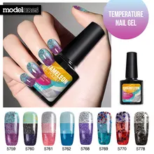 Modelones UV Temperature Nail Gel Polish Nail Art Colorful Red Series UV Gel Nail Gel Lacquer Soak Off Long Lasting Nail