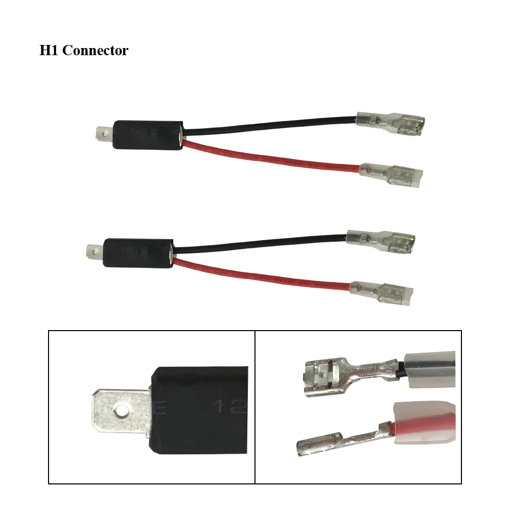 SUKIOTO 1 Pair H1 Power cable Connector wire Plug HID Xenon Ballast Input Power Cord Extension Cable Harness H7 9005 9006 H11 H8 (5)