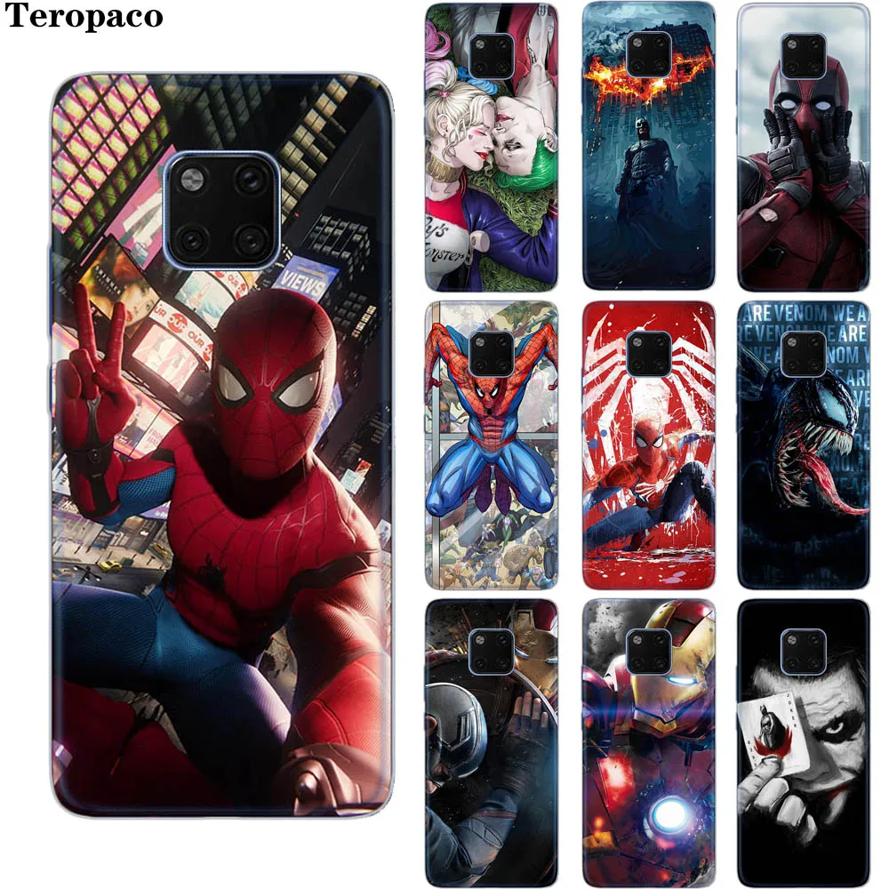 Spiderman Soft Silicone Case For Huawei Mate 20 Pro Cases Transparent Silicon Phone Mate20 Cover Coque Capa |