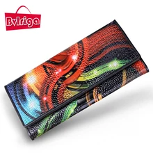 BVLRIGA Echtem leder Frauenmappen Markendesign Hohe Qualität Brieftasche Weibliche Mode frauen kupplungen Lange Brieftaschen großer kapazität