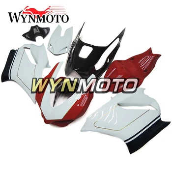 

Complete Motorcycle White Red Black Covers New Fairings For Ducati 899 1199 12 13 2012 2013 Fiberglass Racing Cowlings