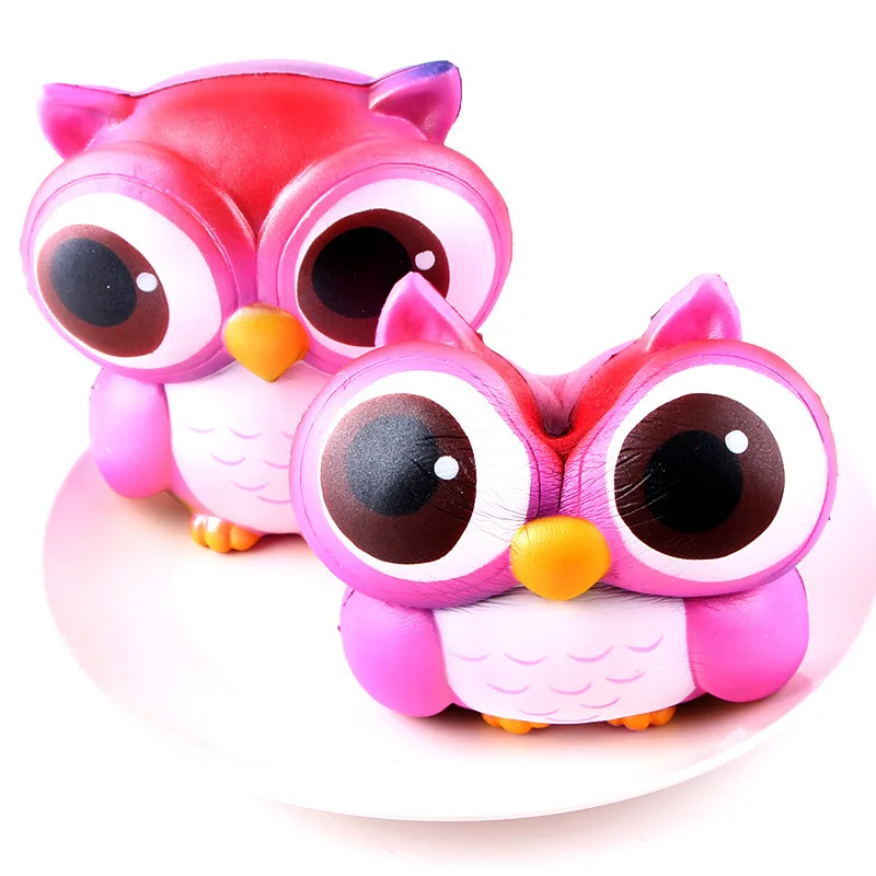 Jumbo Kawaii сова Squishy животных Slow Восходящая Squeeze телефон ремни Squishies Детские игрушки