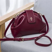 2016 Brand Women genuine leather handbags Arrow Shell Bags Purse High Quality Cowhide Fashion Small Shoulder Crossbody Bags