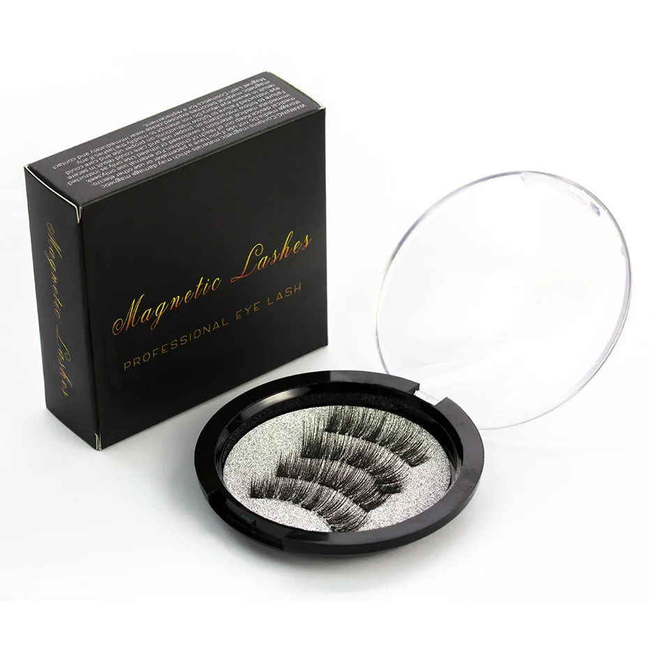 

Magnetic eyelashes with 3 magnets handmade 3D/6D magnet lashes natural false eyelashes comfortable with Gift Box-KS02-3
