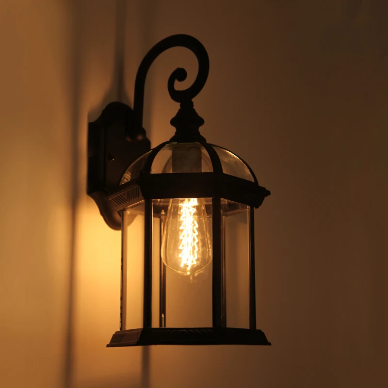 

American vintage outdoor wall lamp led household fashion stair garden lights wall light