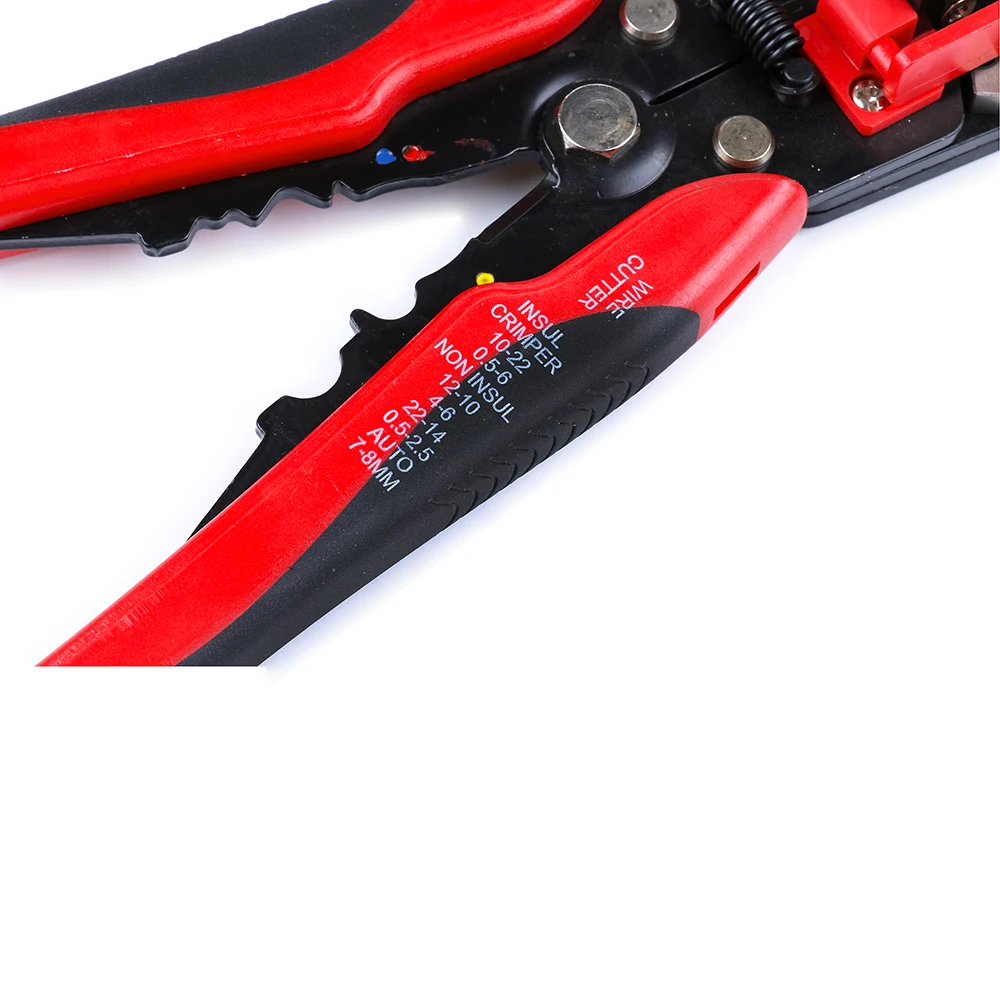 HS-D1 self-adjusting multi-function stripping crimper plier 0.2-6mm2 AWG24-10(Red/Yellow option