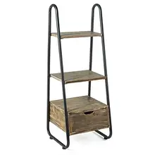 Деревенский трубы, полки Винтаж 3 уровня Этажерка Гостиная и Спальня хранения Грудь