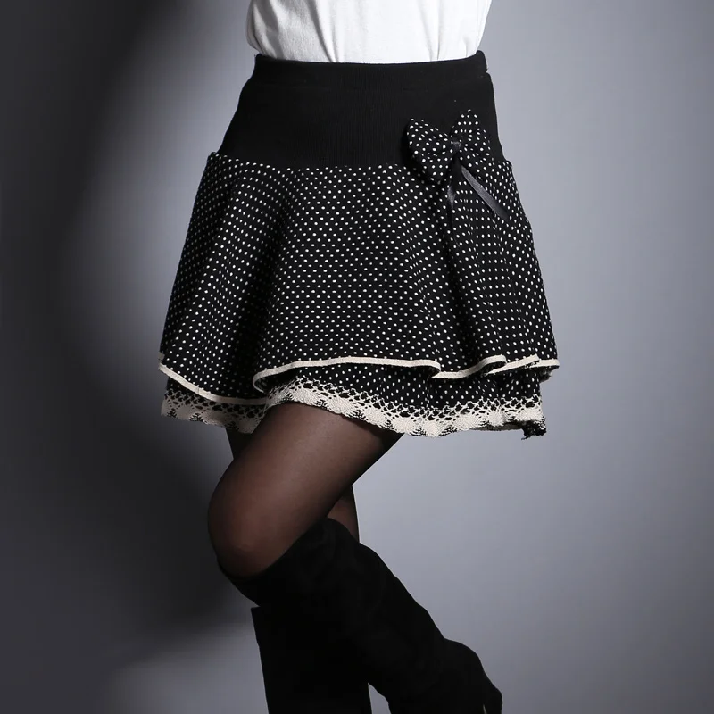 

Women's skirts Underskirt 2019 fashion women pleated bow skirt lady's a-line skirts for spring autumn winter free shipping L77