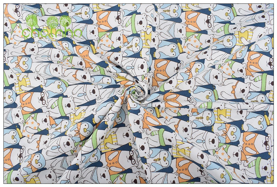 Chainho, милая серия мультфильмов, хлопковая ткань с принтом, Лоскутная Ткань для шитья своими руками, материал для детей и малышей, 50x160 см