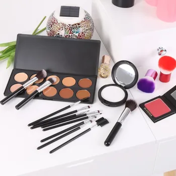 

Hot Sales 12 Pcs Makeup Brush Set Foundation Powder Eyeliner Eye Shadow Lip Brush Tools With Holder Cosmetic Brush Kit