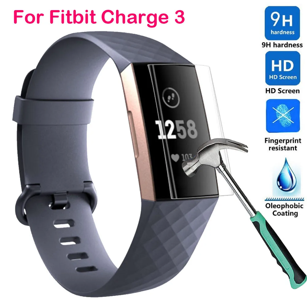 

5PC 9H Protector Film For Fitbit Charge 3 Explosion-proof TPU HD Full Cover Screen Film J.16