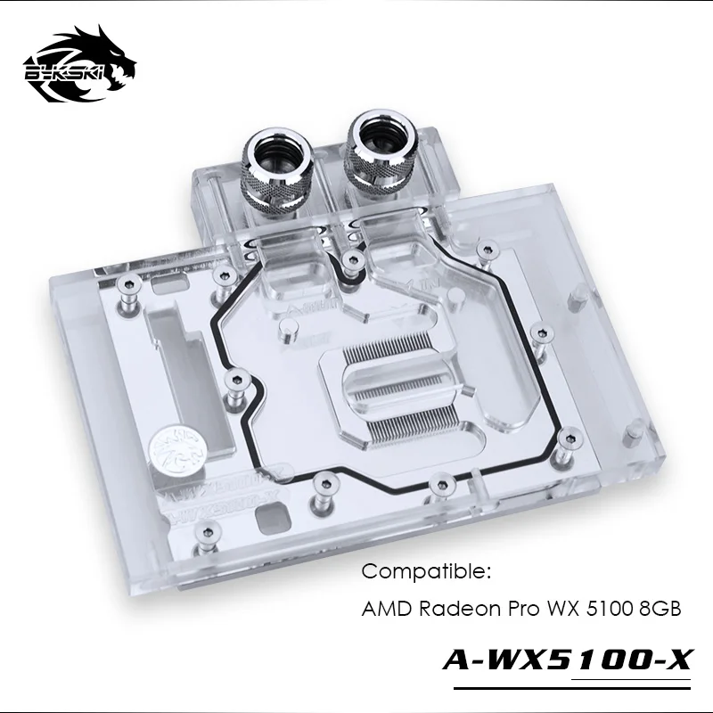 Bykski GPU water cooler compatible for AMD Radeon Pro WX 5100 8GB