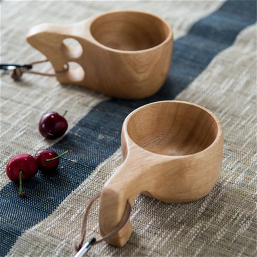 Японская креативная чашка из натурального дерева, кофе, красивые товары для рукоделия, большая кружка, ручная работа, простая винтажная деревянная чашка для дома DDBXX97