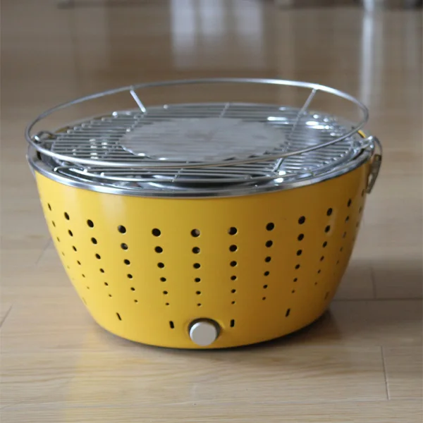 Buy Round stainless steel charcoal portable mini