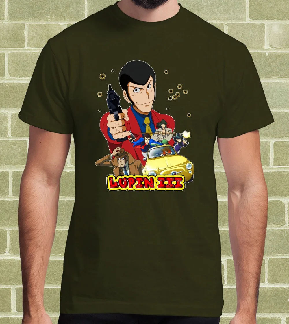 

2019 New Short Sleeve Men LUPIN 3 III CARTOON T-SHIRT PER UOMO E BAMBINO Simple Style