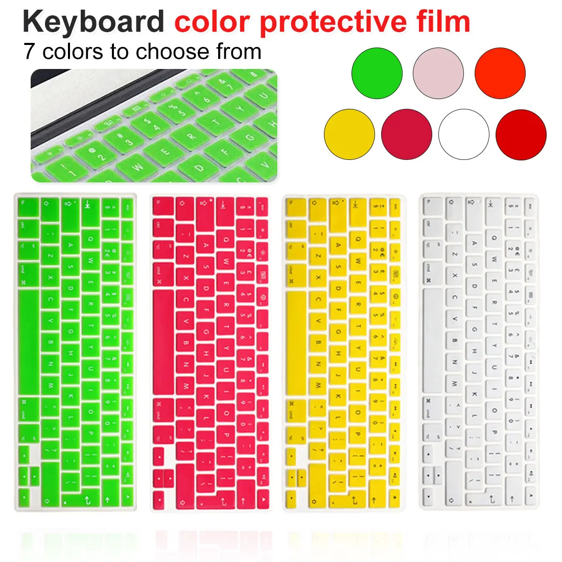 

Laptop colors keyboard cover for macbook air 13 pro 15 inch A1466 A1502 A1278 A1398 Keyboard Cover protective film EU Silicone