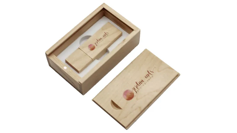 JASTER деревянные usb 2,0 + коробка клен usb flash drive флешки 4 ГБ 8 16 32 64 memory stick (5 шт. Бесплатная цветная печать логотип)