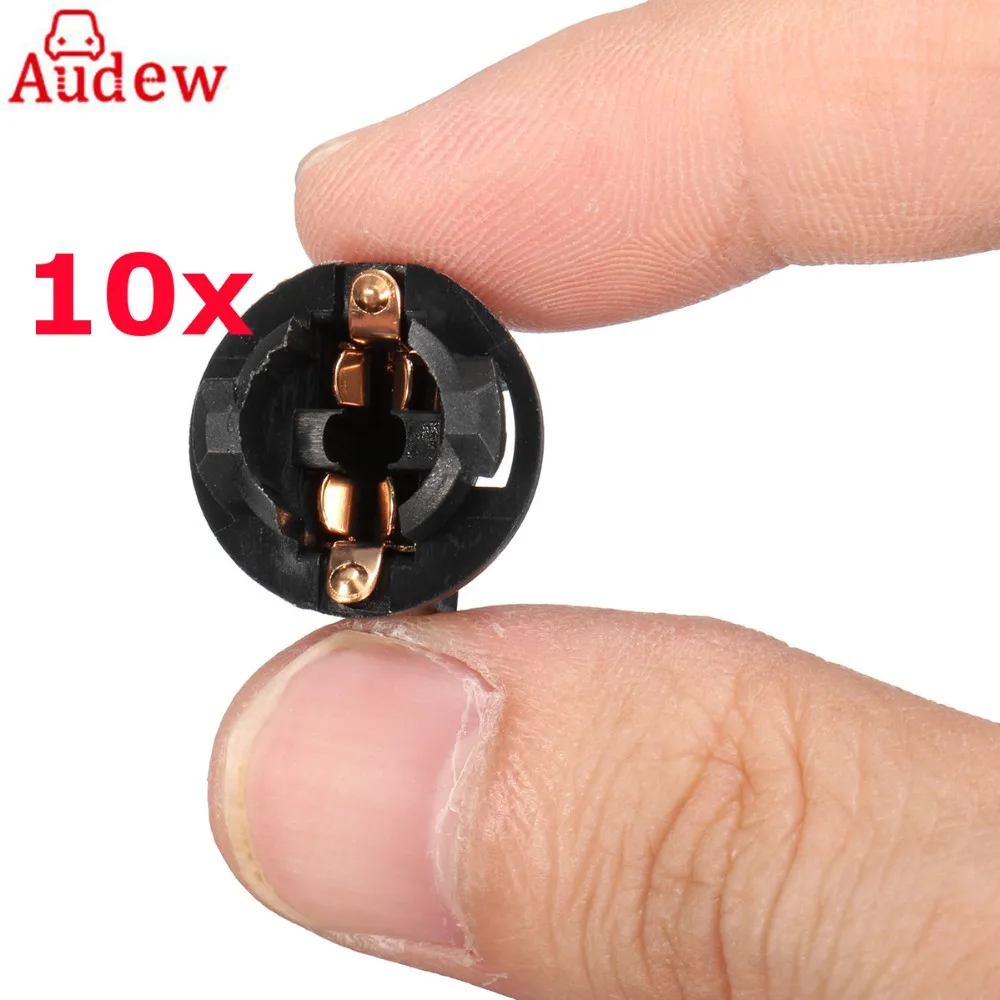 

10pcs T10 Socket Base Twist Lock Wedge Instrument Panel Dash Light Bulb Base 192 168