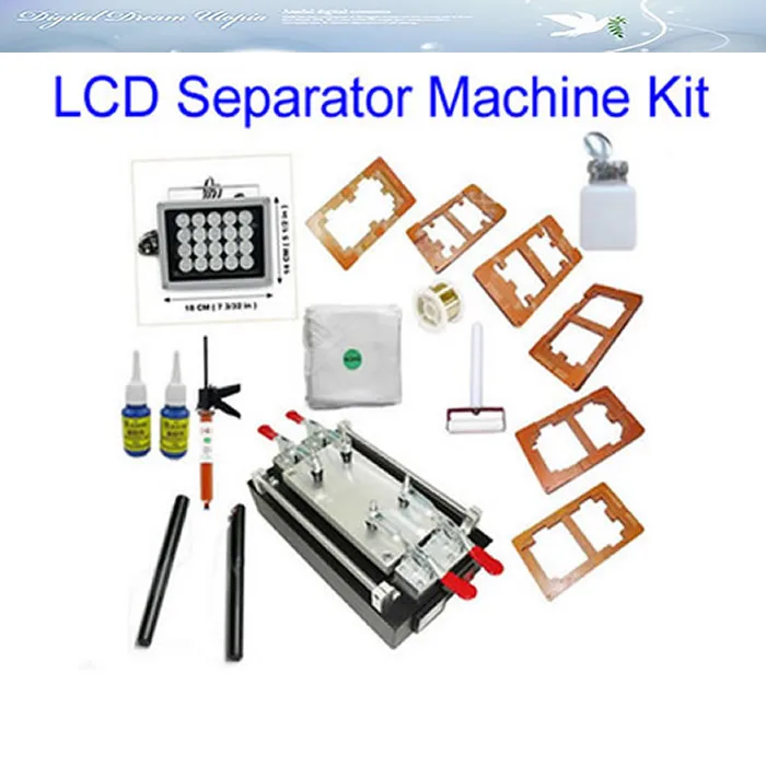 

Free ship!LY 947B Mobile Phone digitizer LCD Separator + UV Glue drying lamp, UV glue, Moulds, dispergator, cutting wire