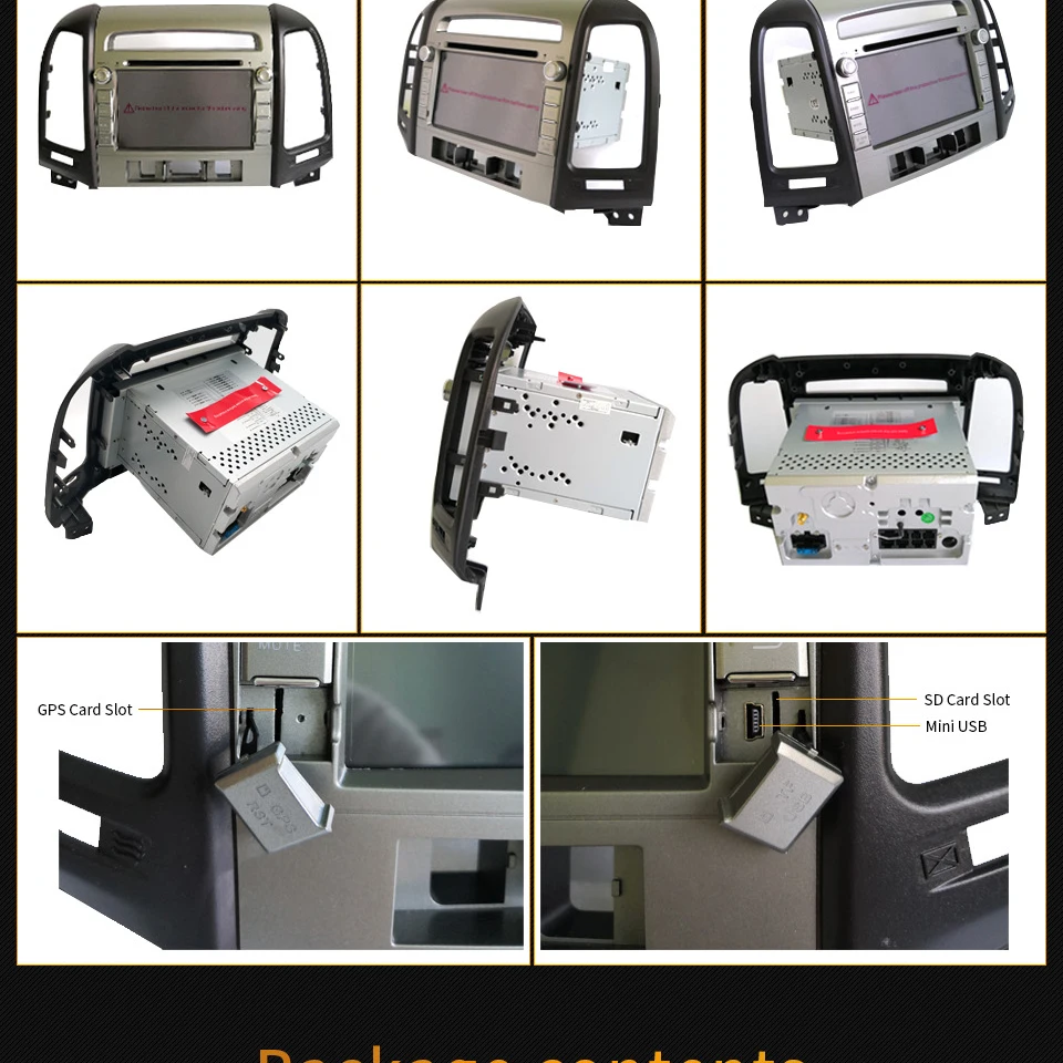 Perfect KLYDE WIFI 4G Android 8.0 7.1 4GB RAM 32GB ROM Octa Core Car DVD Multimedia Radio Player For Hyundai SANTA FE 3 Hole 2006-2012 7