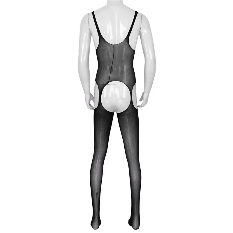 Мужские взрослые с длинными рукавами открытые колготки Homme эластичные чулки