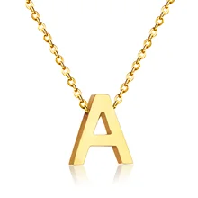 Роскошное золотое ожерелье с буквенным принтом для женщин, ювелирные изделия из нержавеющей стали 26, ожерелье с буквами и буквами