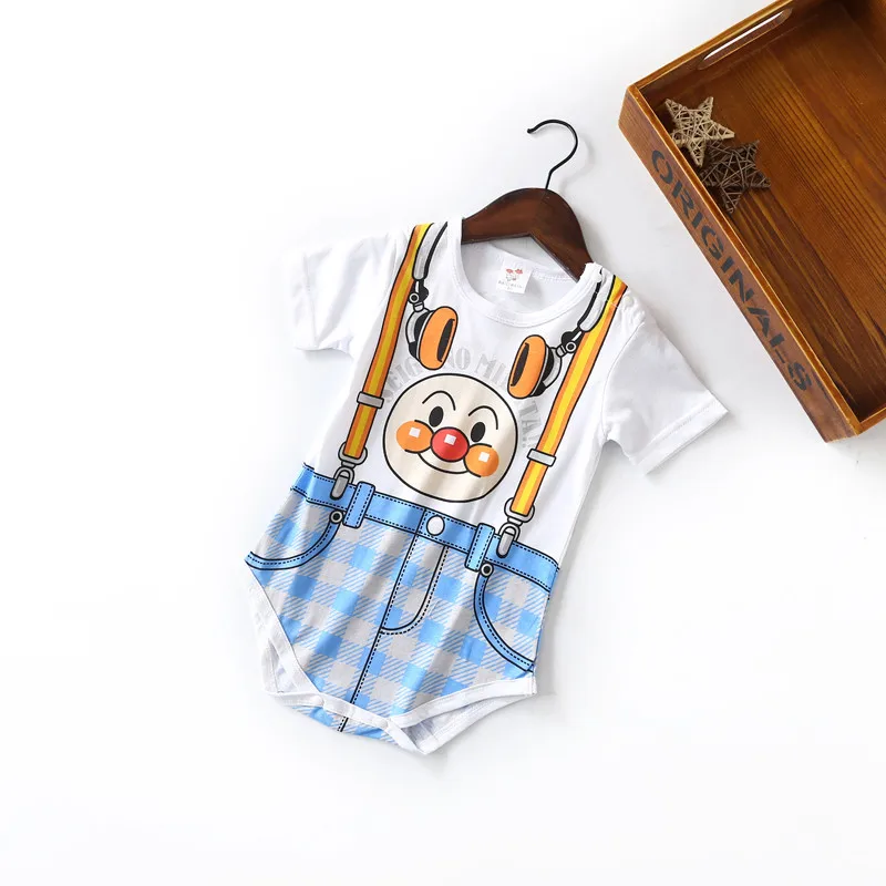 

Newborn Baby Rompers Cartoon Anpanman Boy Girl Clothes Cotton Baby Jumpsuits Summer Short Sleeve Toddler Outfits