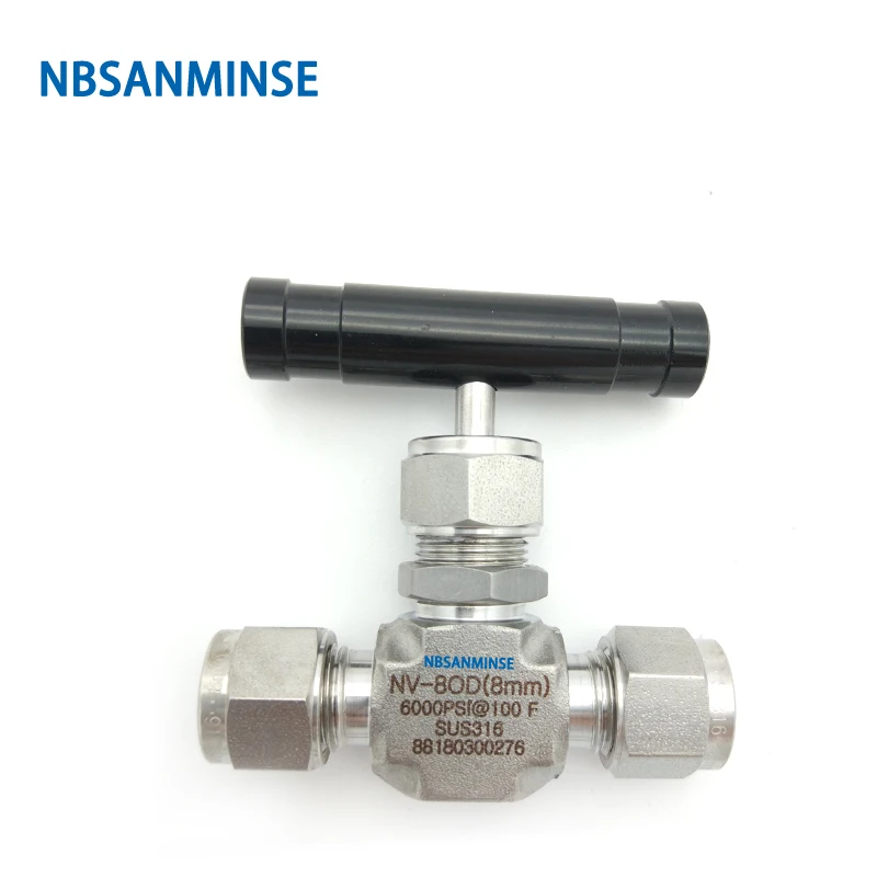 Nv Mini Needle Valve Tube End Pipe Valve Pin Stainless Steel Valve 6000