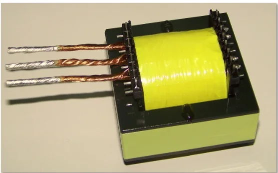 

EE65 2500W magnet Ferrite Core large power SMPS high frequency transformer 8+8pin horizontal