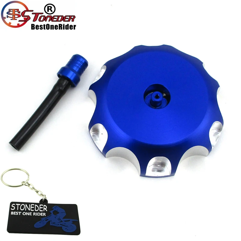 

STONEDER CNC Aluminium Blue Gas Fuel Tank Cap Cover For WR450F WR250F YZ85 YZ450F YZ250F YZ125 YZ250 Pit Dirt Motor Bike