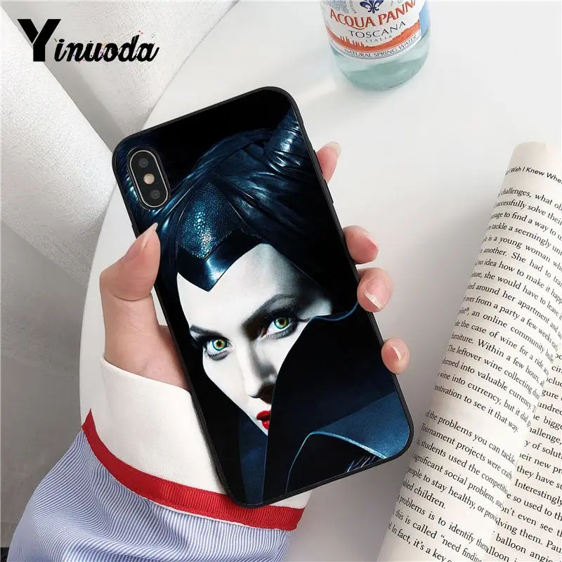 Yinuoda Angelina Jolie черный ТПУ мягкий телефон чехол для iphone 8 7 6 6S Plus 5 5S SE XR X XS MAX Coque Shell Fundas Capa