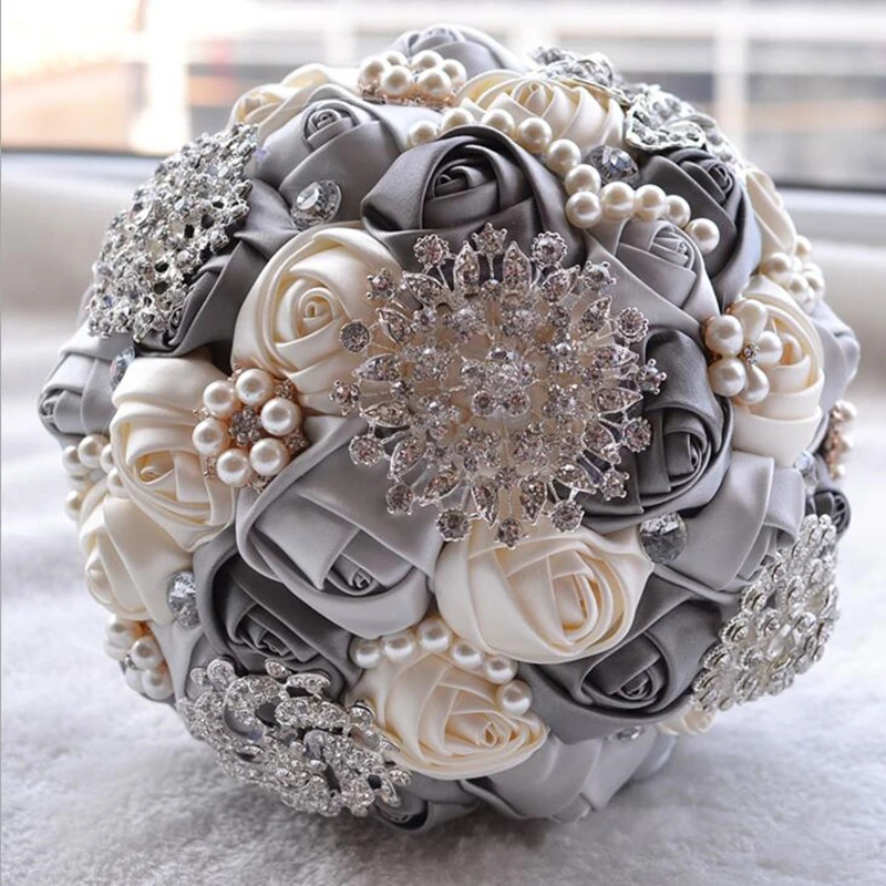 Wedding Bouquets Artificial Handmade Flower Rhinestone Bridal Wedding Bouquet de mariage For Wedding Flower Decoration 1pc/lot