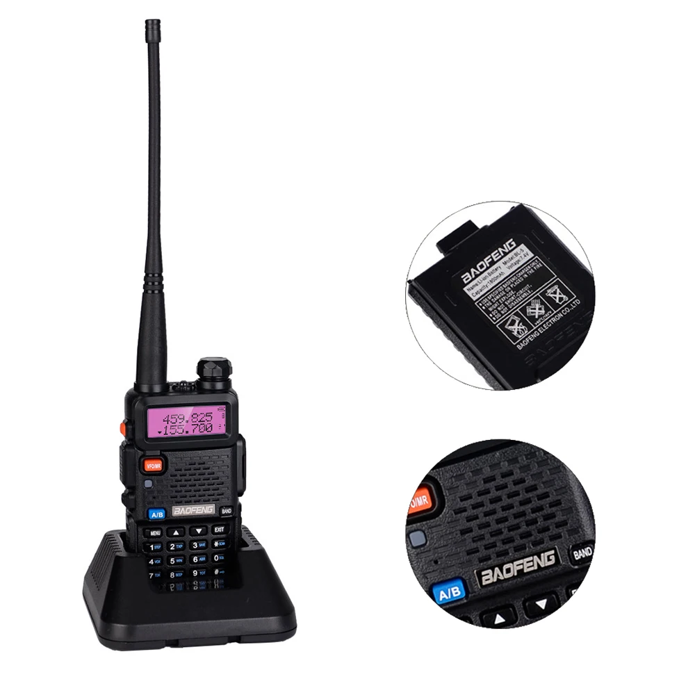 Для Baofeng BF UV 5R рация Двухдиапазонная VHF UHF 8 Вт двухстороннее радио для рации|Рации|