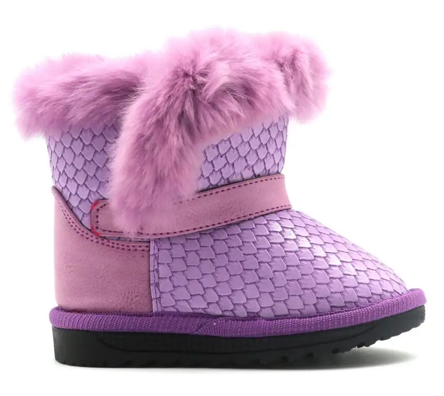Девушки действительно снежные сапоги Детская одежда из хлопка обувь 2018 г. Зимние новые модные теплые хлопковые сапоги повседневные