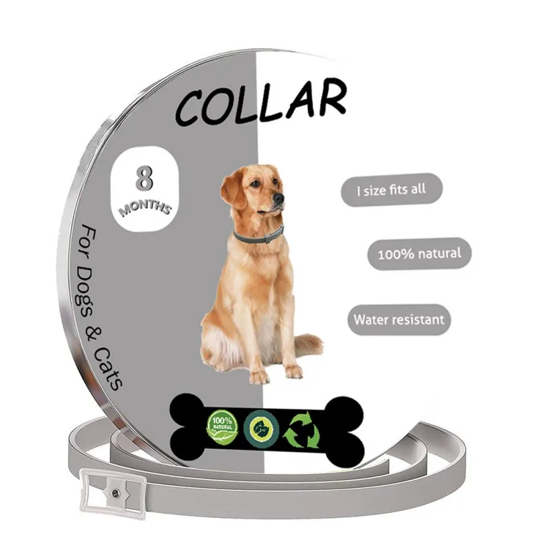 

Pet Dog Cats Adjustable Silicone Natural Essential Oils Collar Anti Flea Ticks Mosquitoes Outdoor Protective