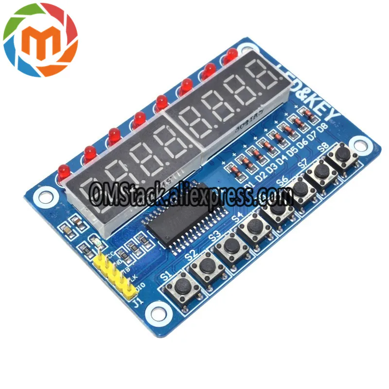TM1638 модуль ключ Дисплей для AVR Arduino Новые 8 битный цифровой светодиодный трубки