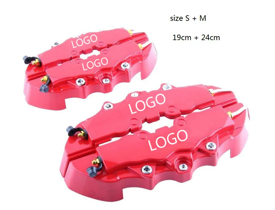 

ZUCZUG 4pcs Universal Car Auto Style Disc Brake Caliper Covers Front And Rear RD 5 Colors(Please choose the color you need)