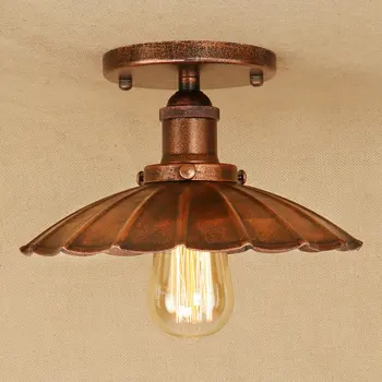 

DOXA Vintage Retro Ceiling Lamp Led Style Loft Iron Umbrella Ceiling Lighting Fixtures Kitchen Bedroom Plafondlamp Lustres