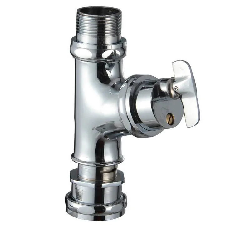 

Knob type control toilet/WC stool flushing valve, Copper squat pan flush valve, Delay valve urinal flush valve chrome plated