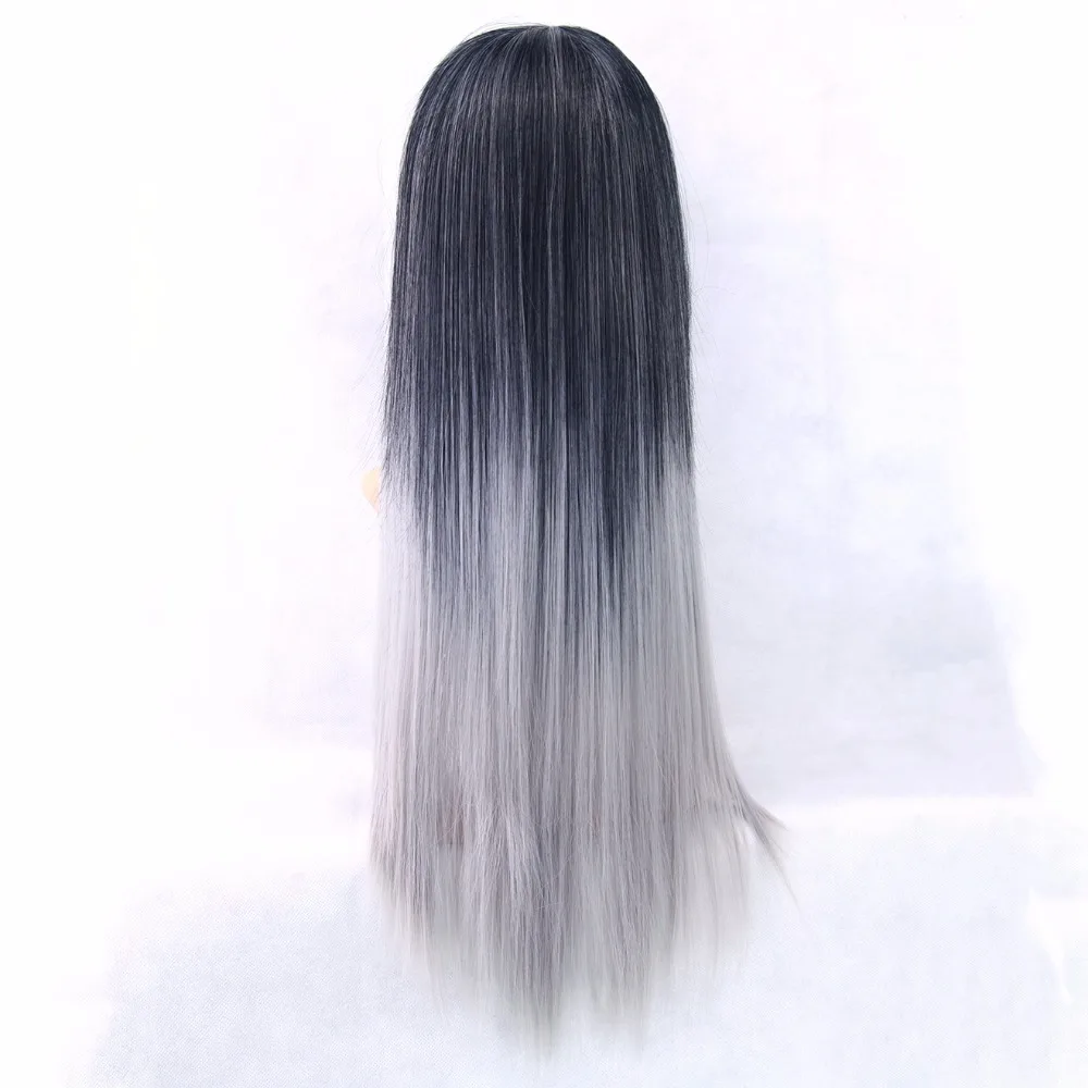 

6 Color Long Straight Hair Ombre Wig Heat Resistant Fiber Synthetic Cosplay Wigs