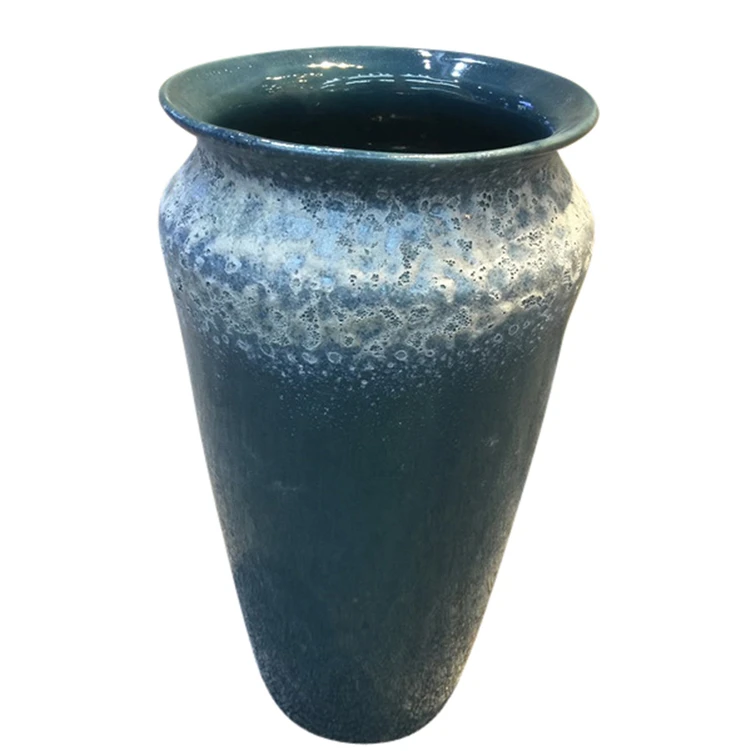 Old-Style Ceramic Decorative Vase, Blue