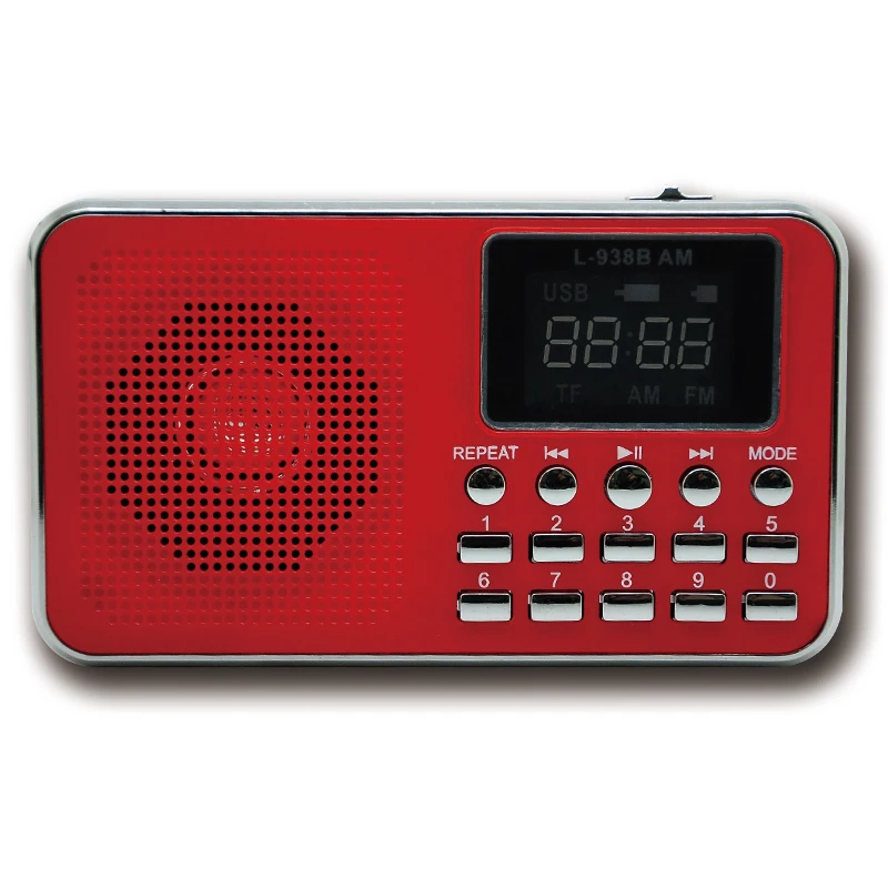 10 шт. L 938BAM Мини Портативный Автосканер FM AM радио с mp3 плеером светодиодный фонарик