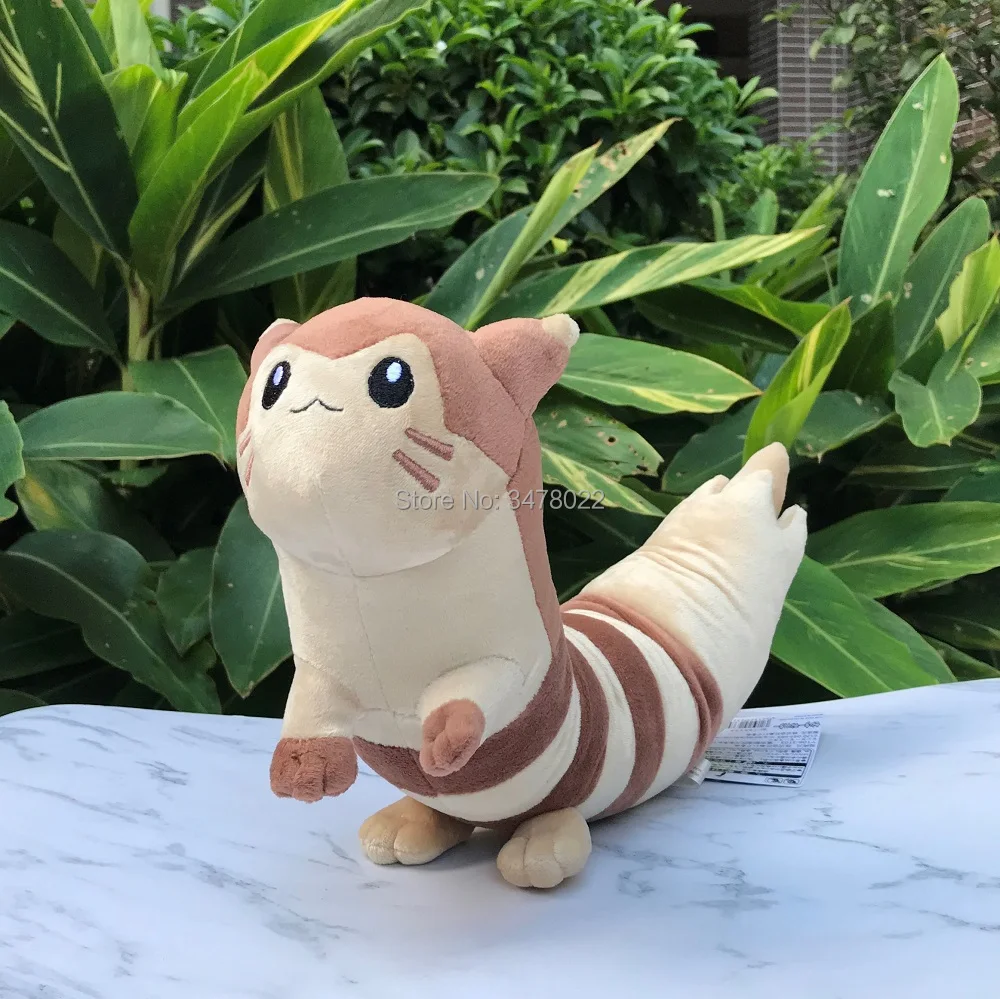 Аниме Furret плюшевые игрушки Симпатичные Ootachi Sentret Эволюция чучела животных Мягкая кукла длина 17"