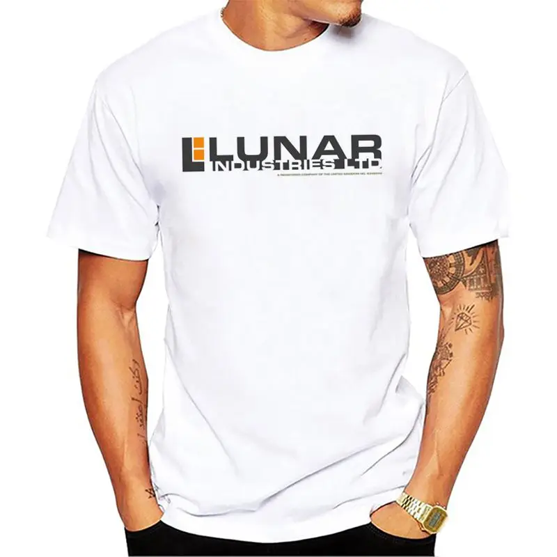 

Men Summer T Shirts Lunar Industries Casual Short Sleeve Tops Printed 100% Cotton Boys T-shirt