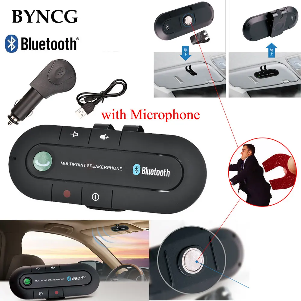 Wireless Bluetooth 4 1 Kit Speakerphone Bass Stereo font b Car b font A2DP font b