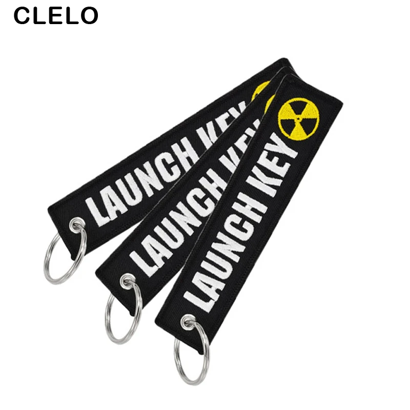 

CLELO Bag Accessories Bag Pendant Embroidery Launch Key bag tag With keyring Keychain For hangbag backpack 3pcs/lot