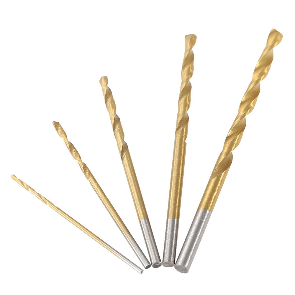 50 Pcs drill bit set HSS 4241 Titanium Coated Twist Drill Bits Tool Set Metric System drill bit woodworking punte trapano