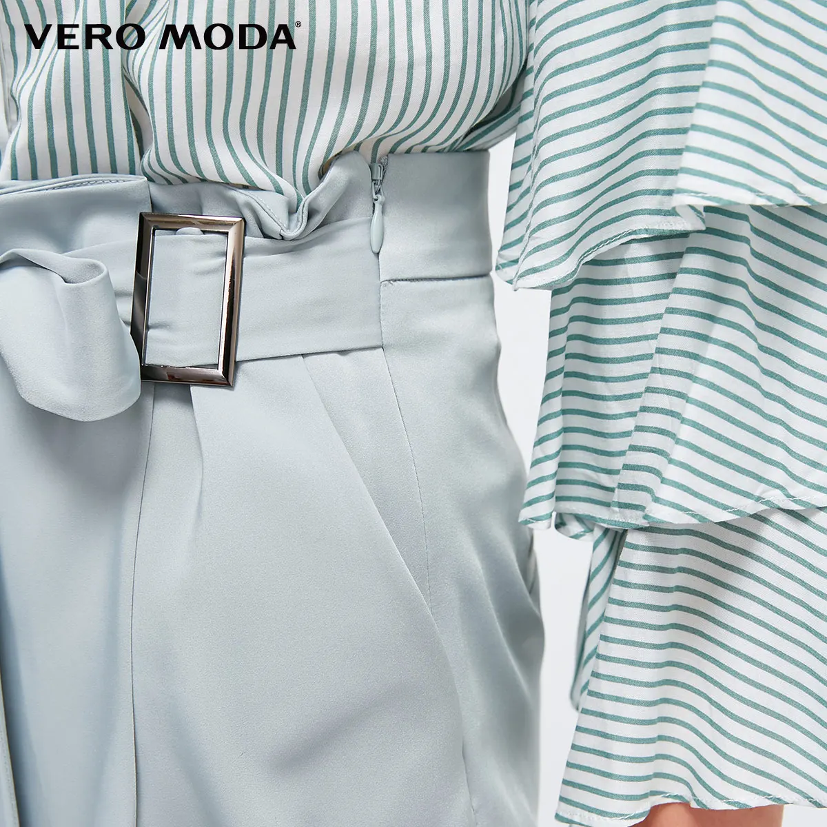 Vero Moda женские осенние свободные повседневные укороченные брюки с завязками | 318350506