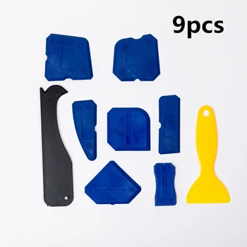 

9 Pcs/set Caulking Tool Kit Silicone Sealant Finishing Tools Grout Scraper Caulk Remover Scraper Floor Tile edges Cleaner