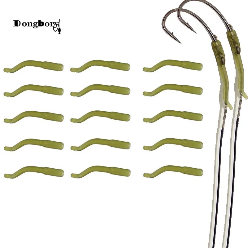 

Dongbory Hook kicker line aligner 30 50 100 PCS translucent green Hook Aligners Carp Fishing Terminal End Tackle Hair Chod rigs